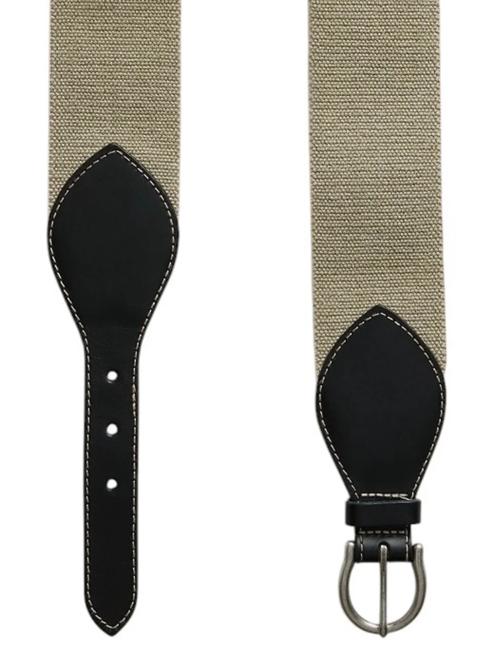 NWT Banana Republic Llanito Stretch Belt S Linen Leather Dark Brown $110